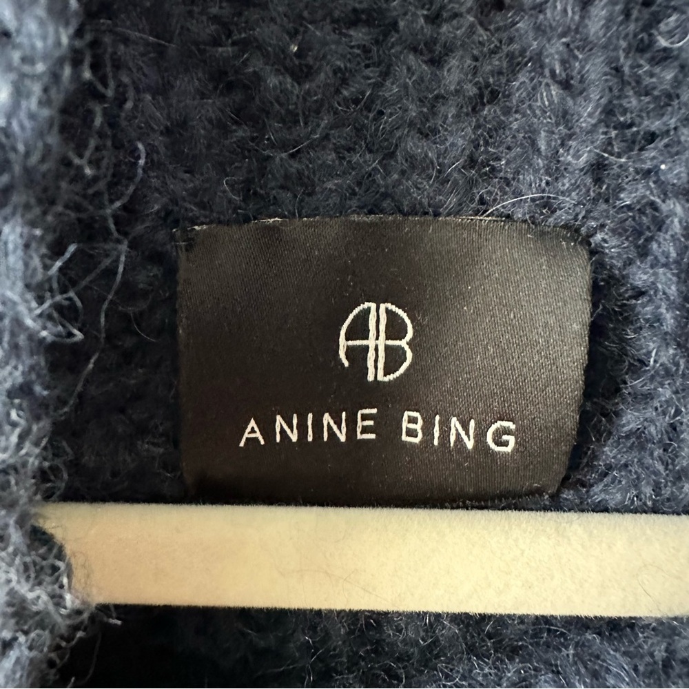 ANINE BING Sydney Knit Navy Blue Sweater SZ S - Picture 7 of 8